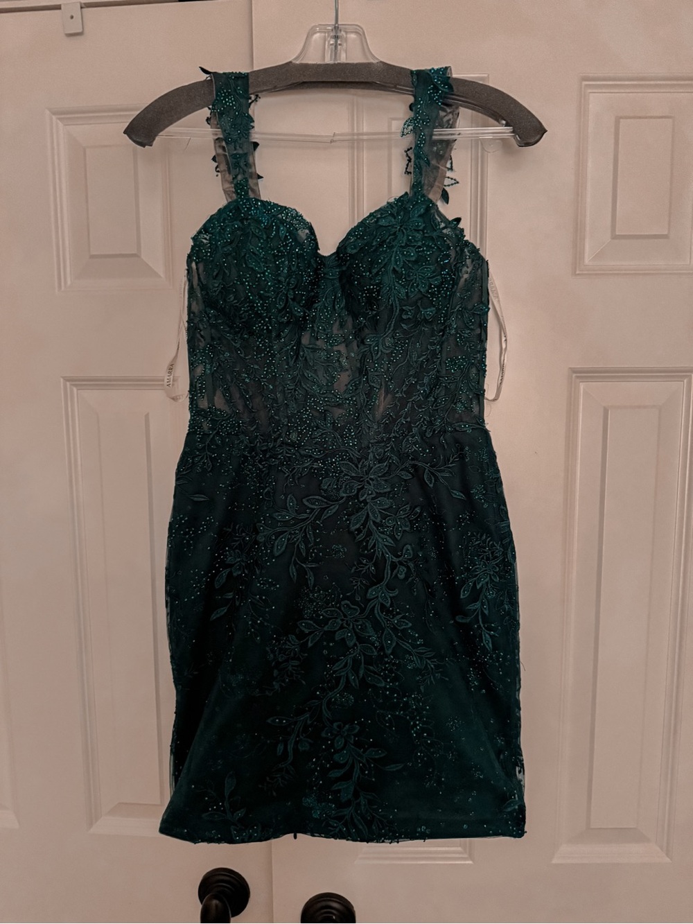 Amarra Embellished Emerald Green Dress
